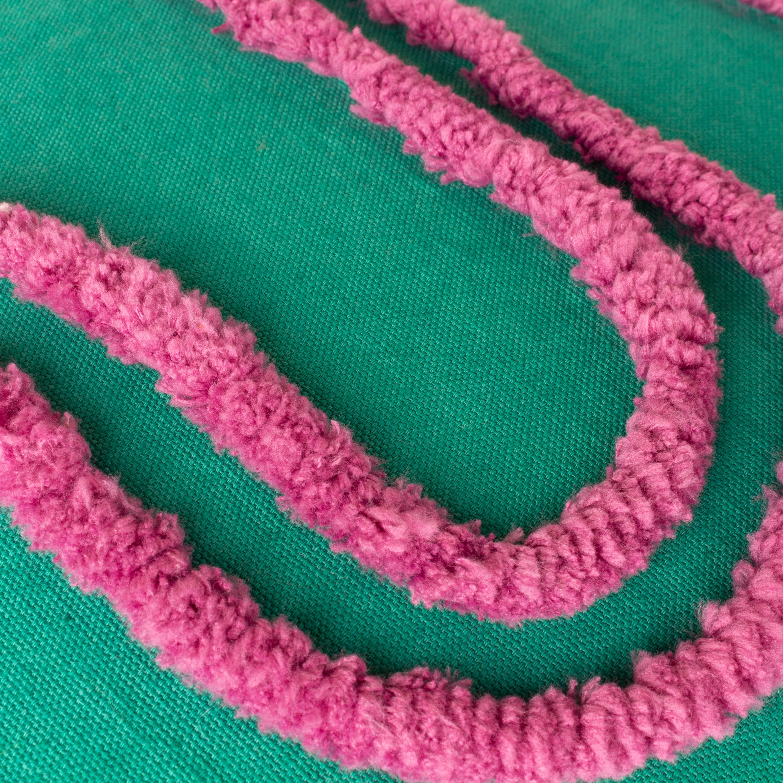 Archie Tufted Cushion Turquoise/Purple