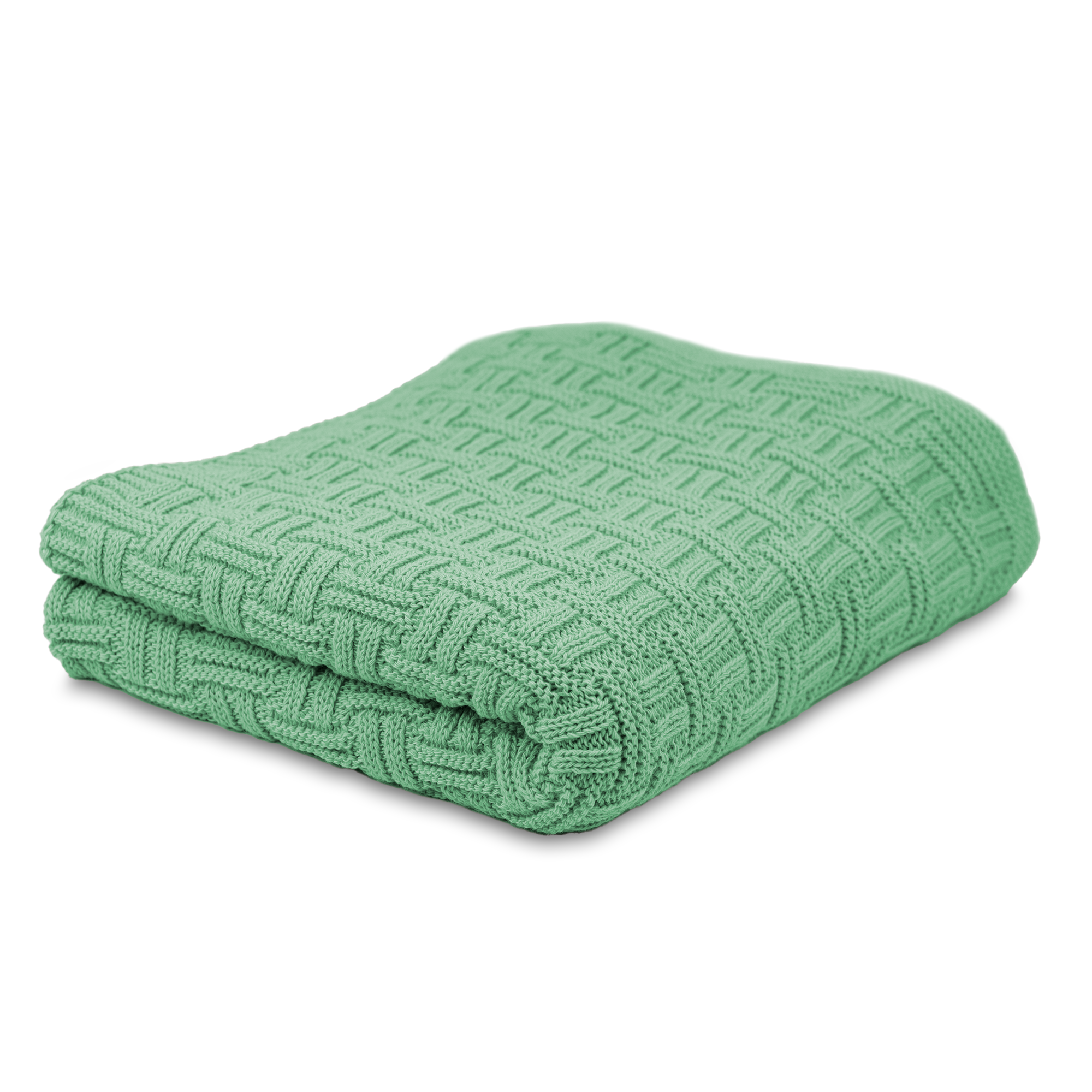 MINT REVERSE KNIT BLANKET