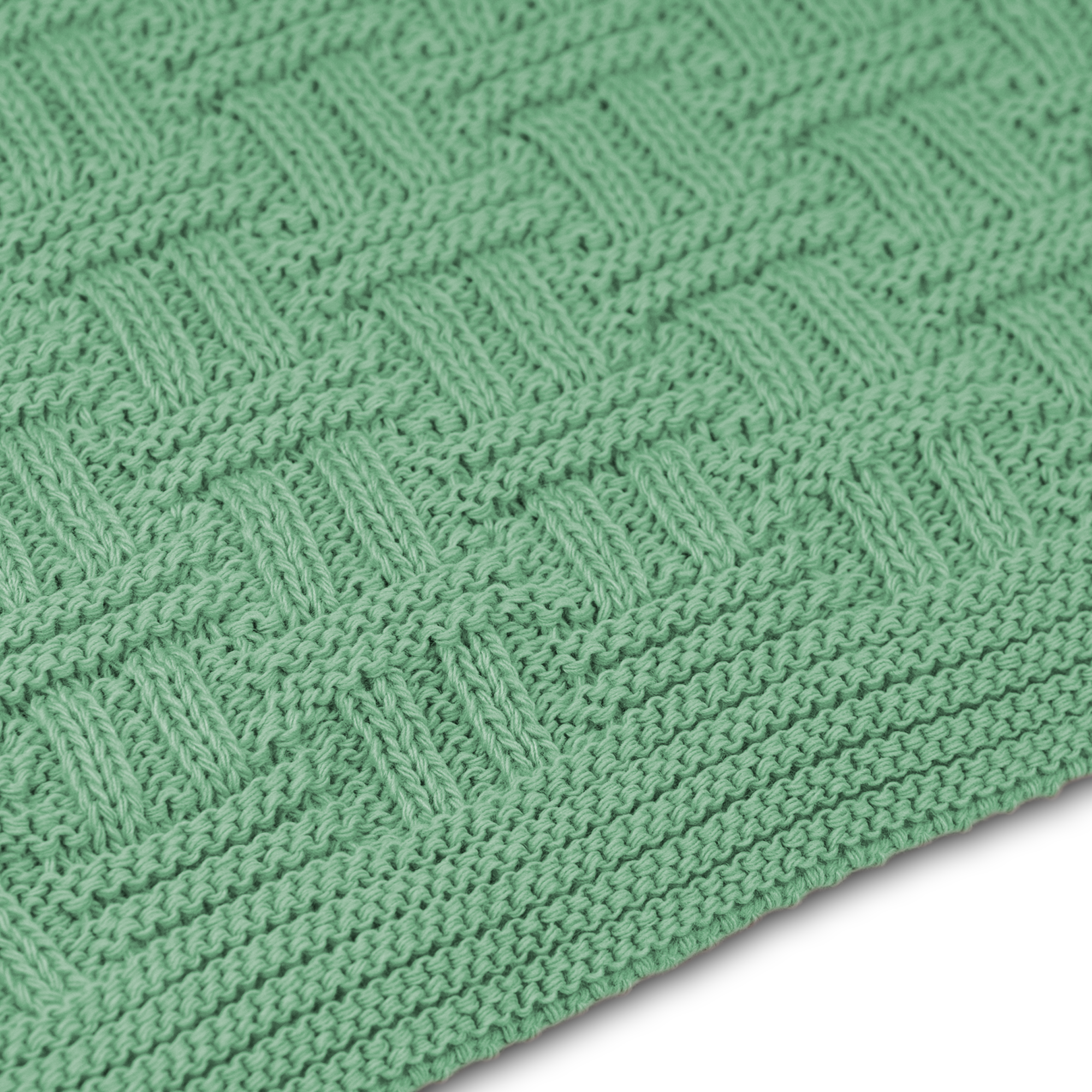 MINT REVERSE KNIT BLANKET