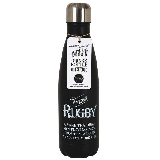 Insulated drinks bottle "Mad about rugby"
