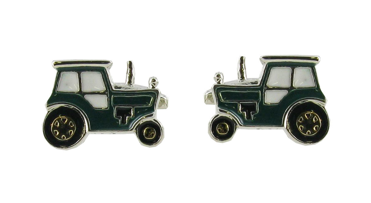 Green Tractor Cufflinks
