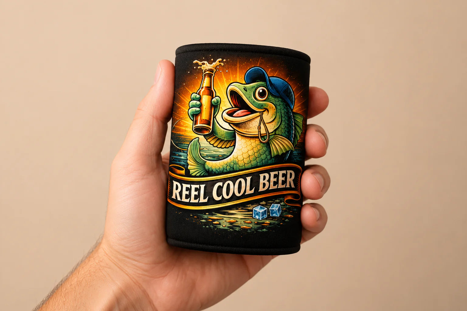 The Reel Cool Beer Koozie