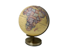12" Antique illuminated Globe with metal base
