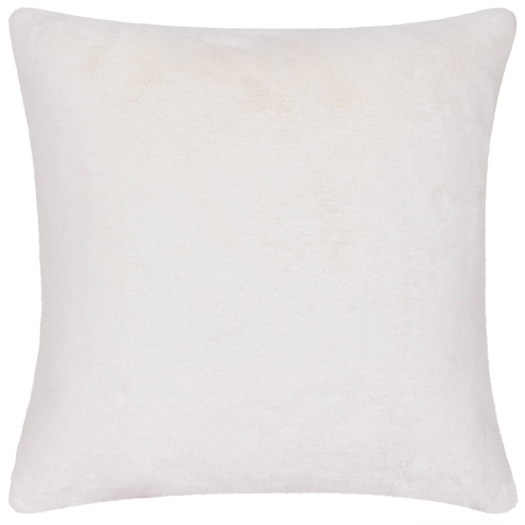 Cozee Check Faux Fur Cushion Yellow